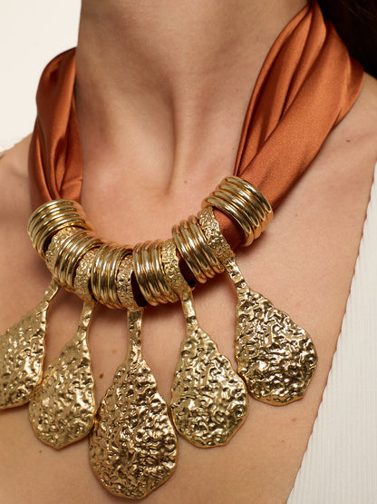 Colar Lenço Terracota