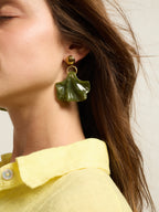 Green Resin Earrings