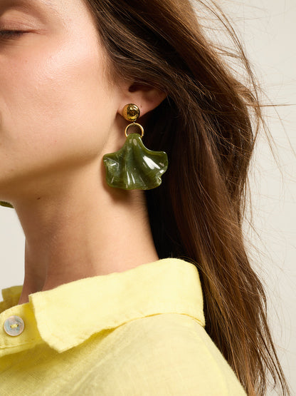 Brincos Resina Verde