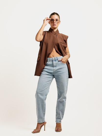 Brown Double-Breasted Vest