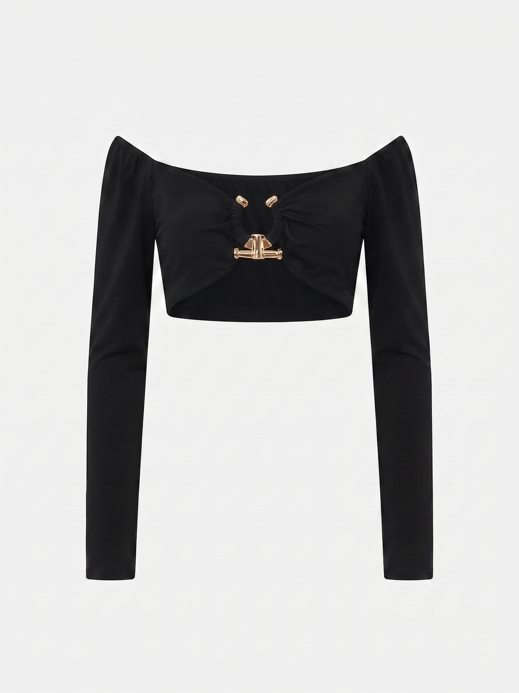 Crop Top Pingente Preto