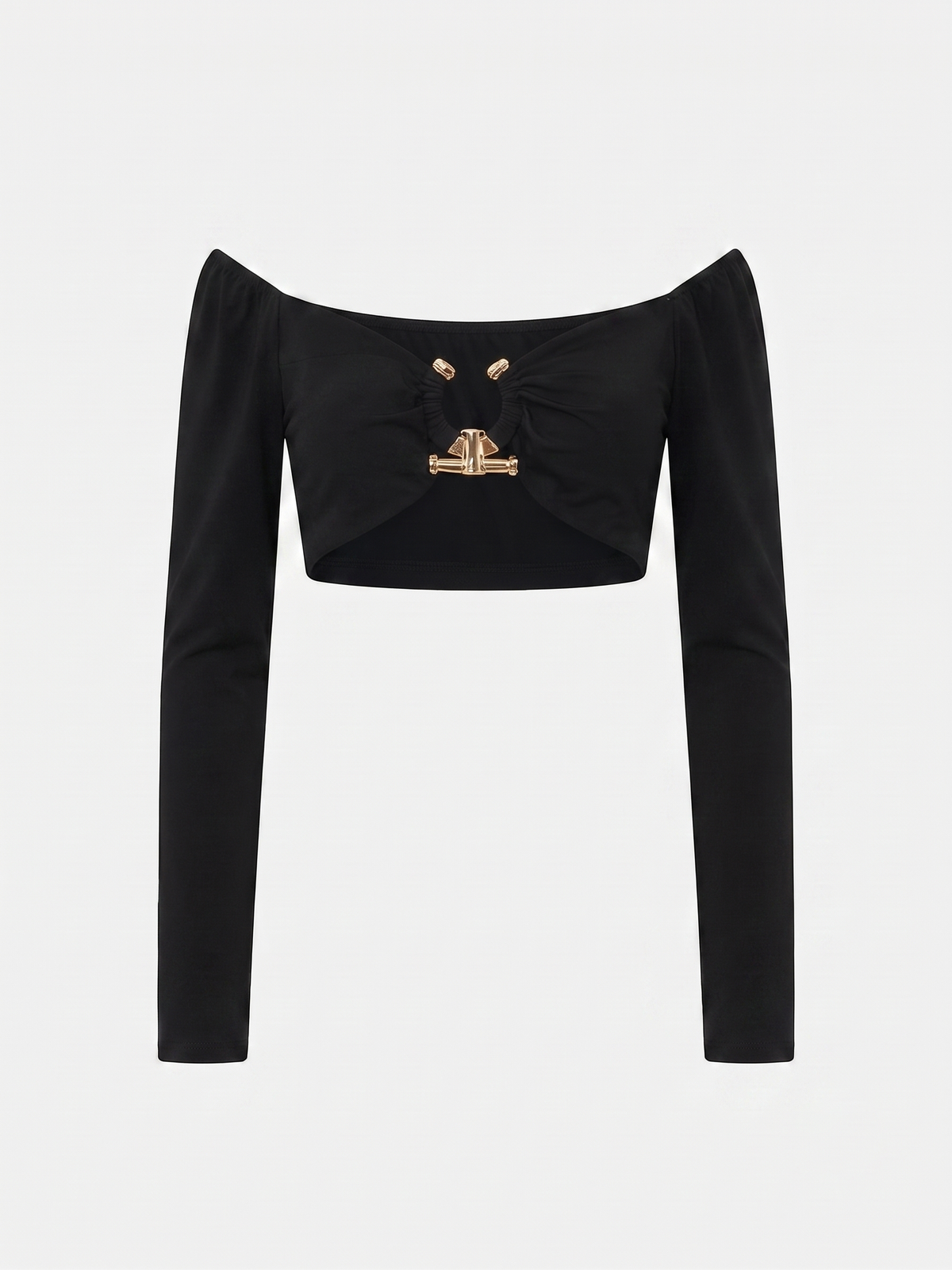 Crop Top Pingente Preto