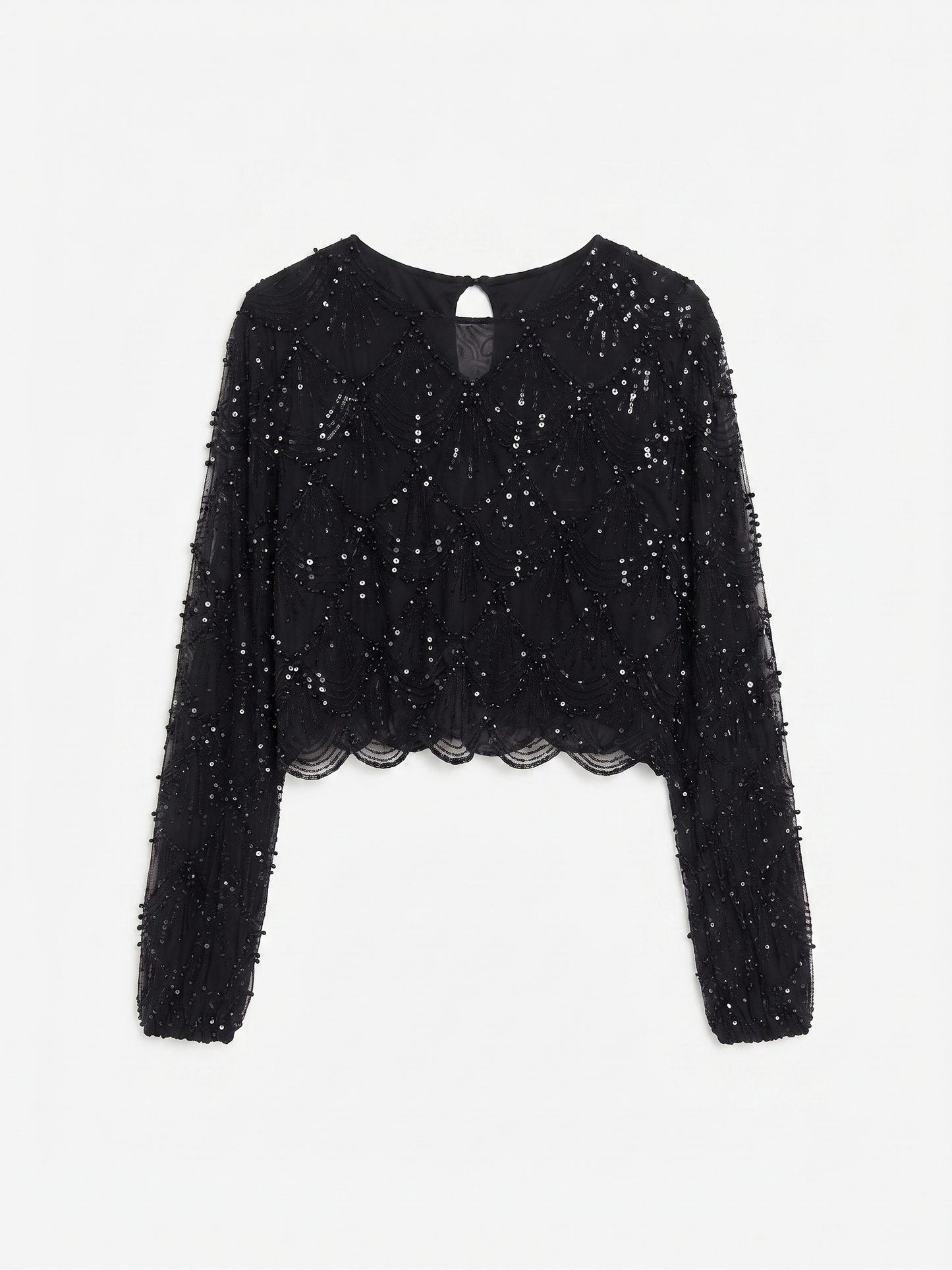 Camicetta nera con paillettes
