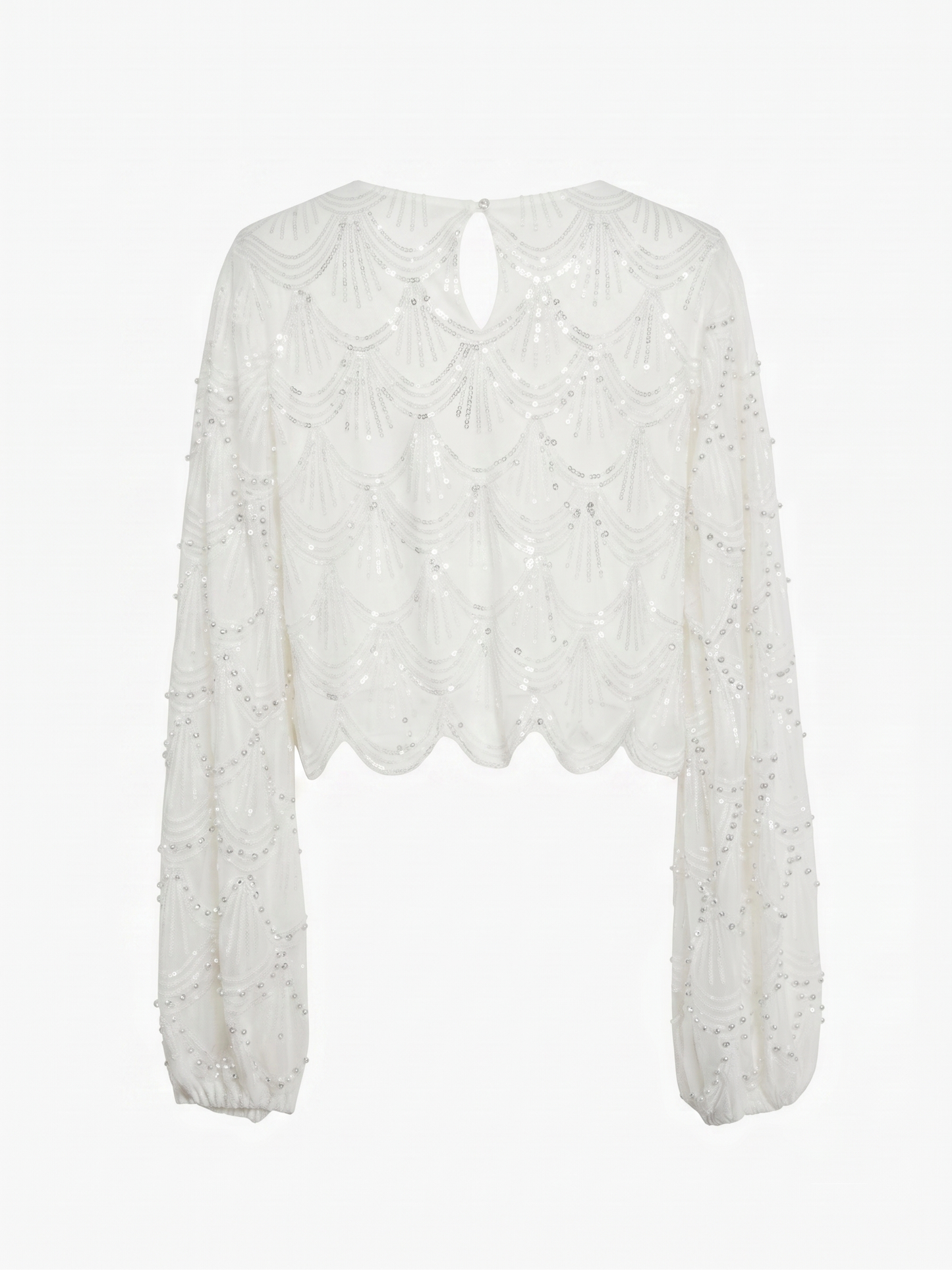 Camicetta bianca con paillettes
