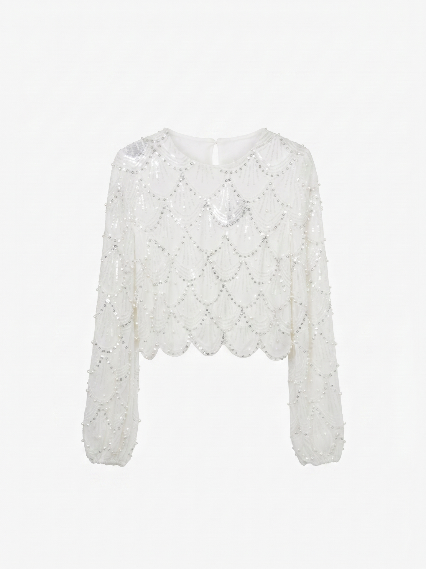 Camicetta bianca con paillettes
