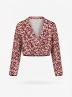 Blusa Cropped Padrão Bordeaux