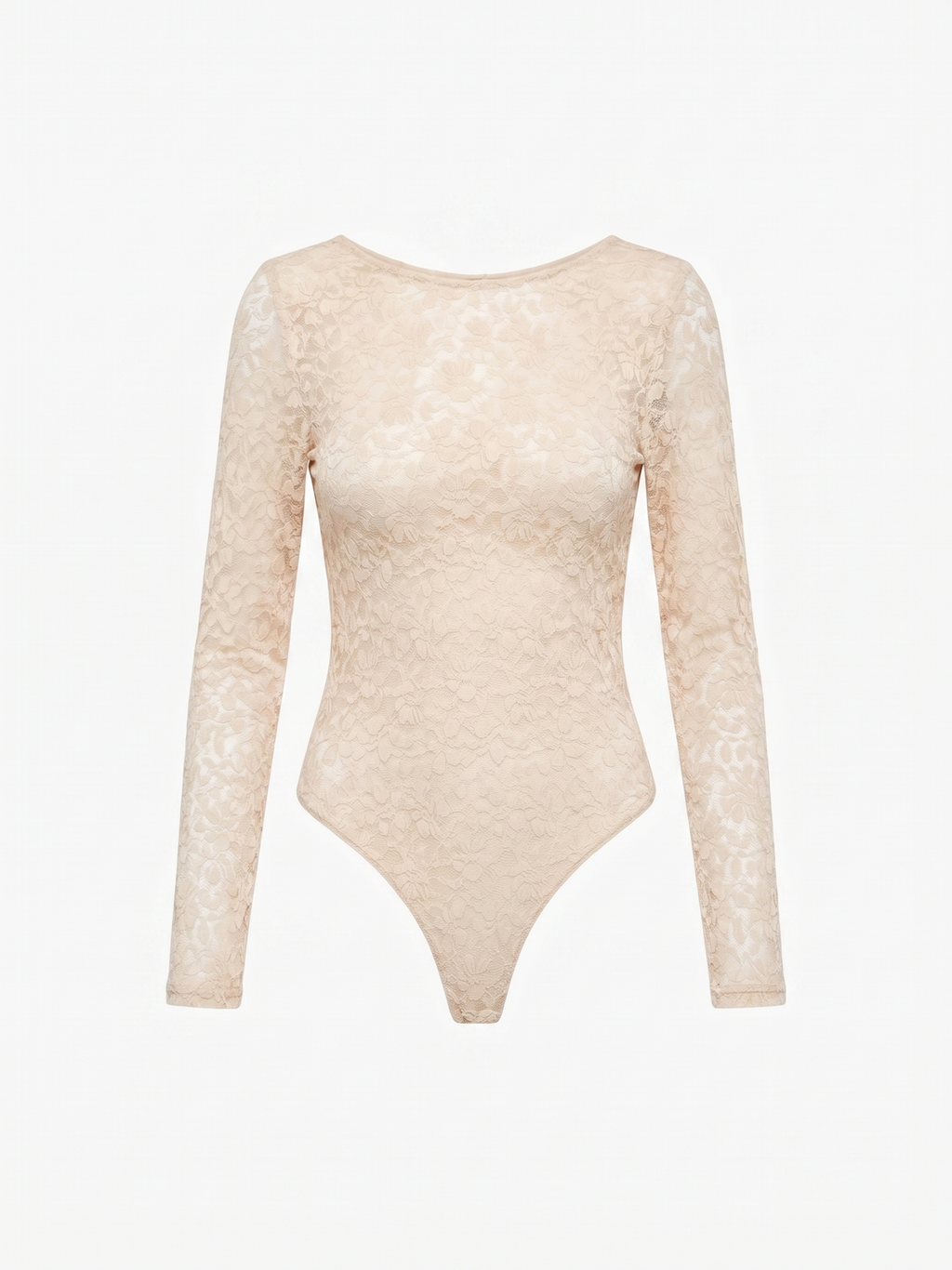 Body Renda Bege