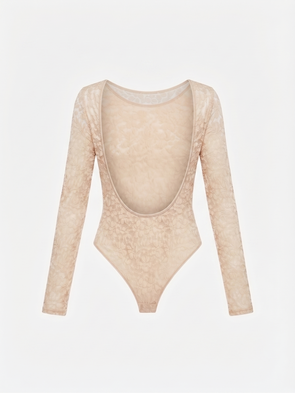 Body Renda Bege