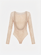 Body Renda Bege