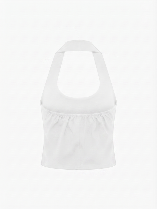 Top Corpetto con scollo all'americana
