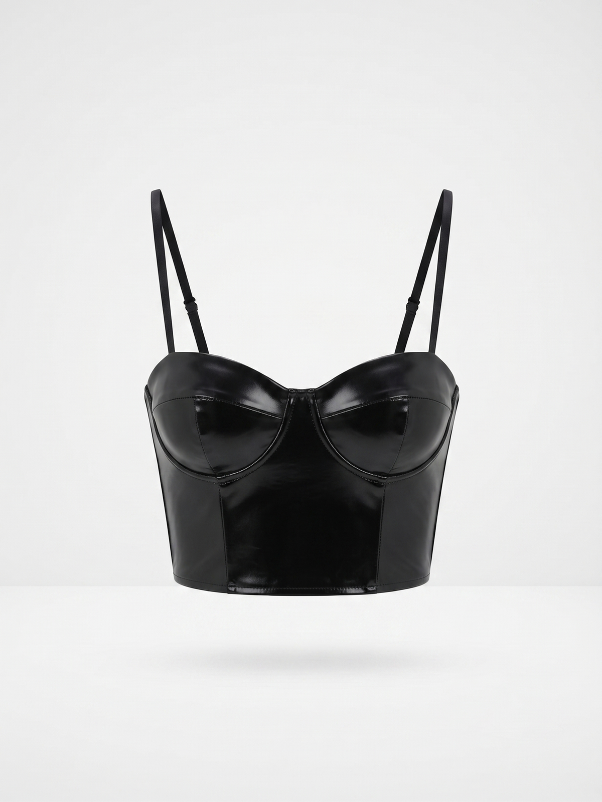 Top Corpete Couro Preto