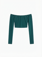 Crop Top Pingente Verde