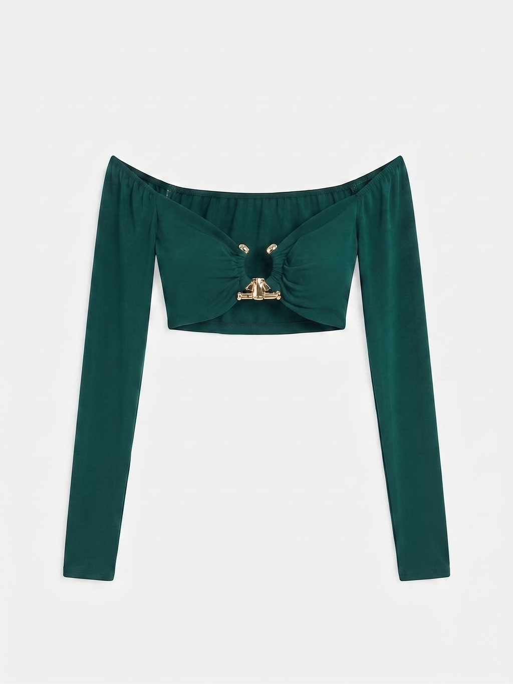 Crop Top Pingente Verde