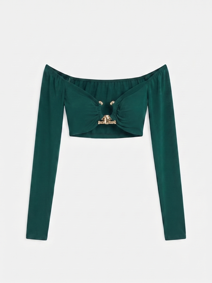 top corto verde