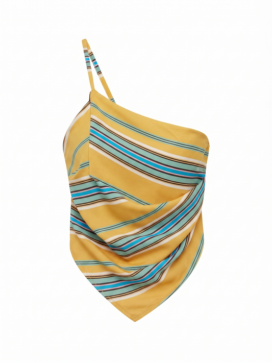Conjunto Top e Saia Amarelo Torrado