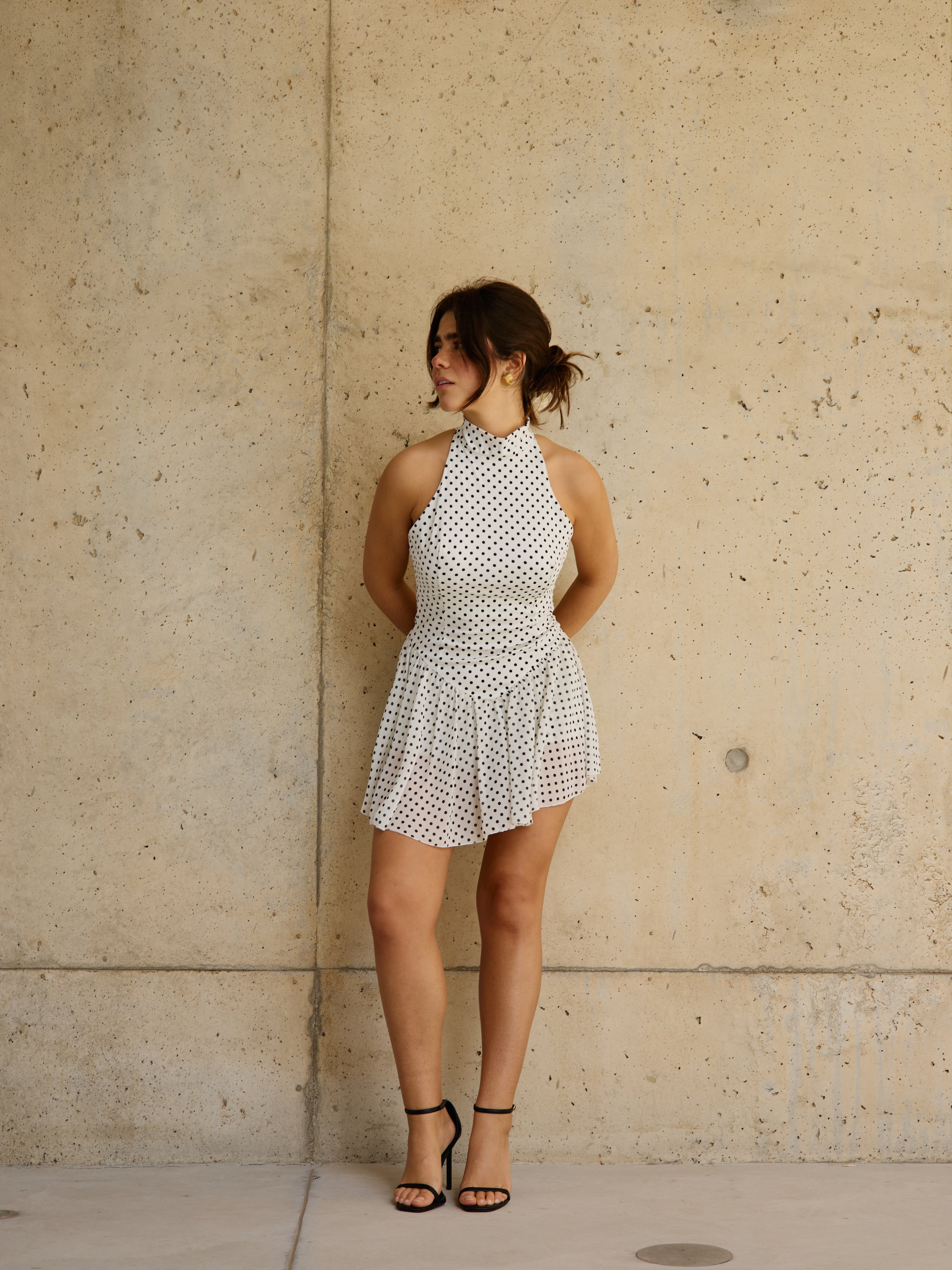 Vestido Padrão Bolas c/Forro Calção