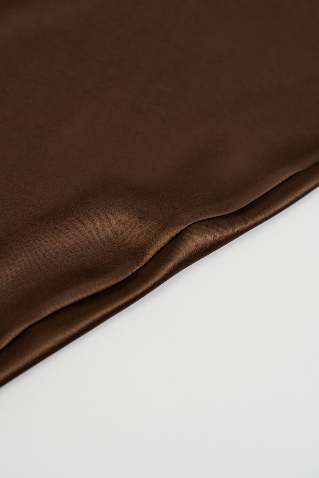 Long Brown Satin Skirt