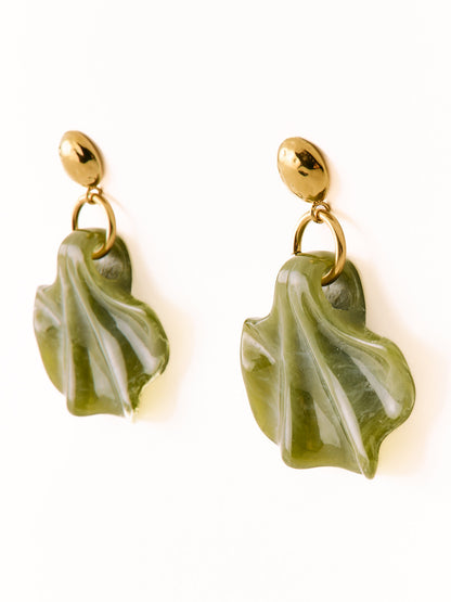 Brincos Resina Verde