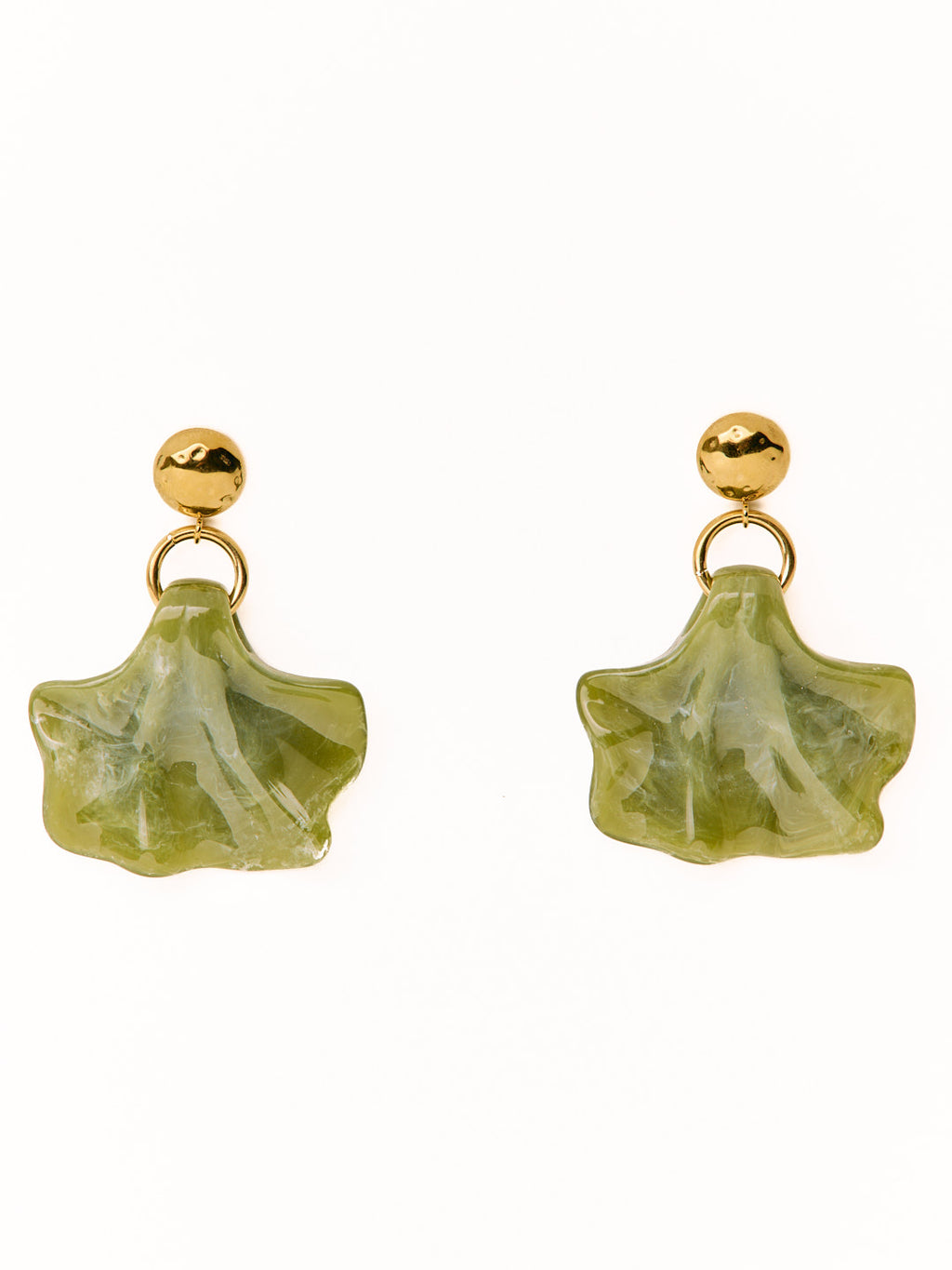Green Resin Earrings