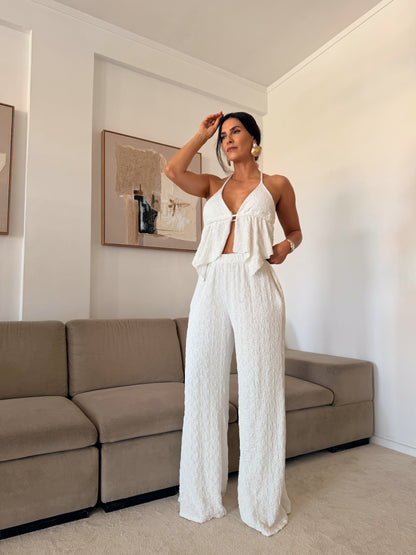 Conjunto Top Branco