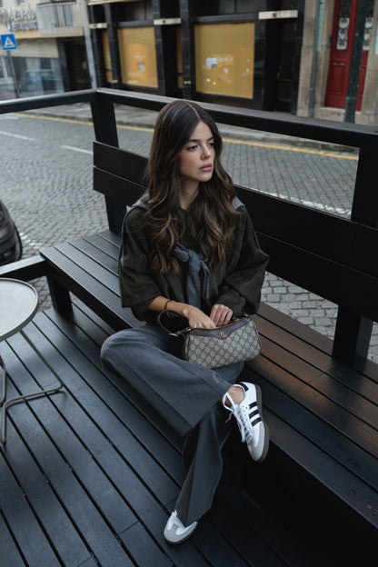 Khaki Green Bomber Jacket