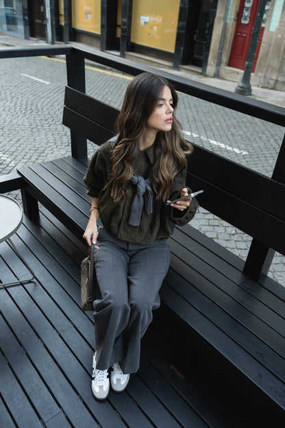 Khaki Green Bomber Jacket