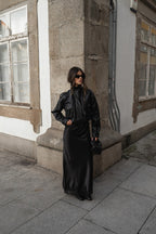 Blusão Ecopele Texturizada Preto