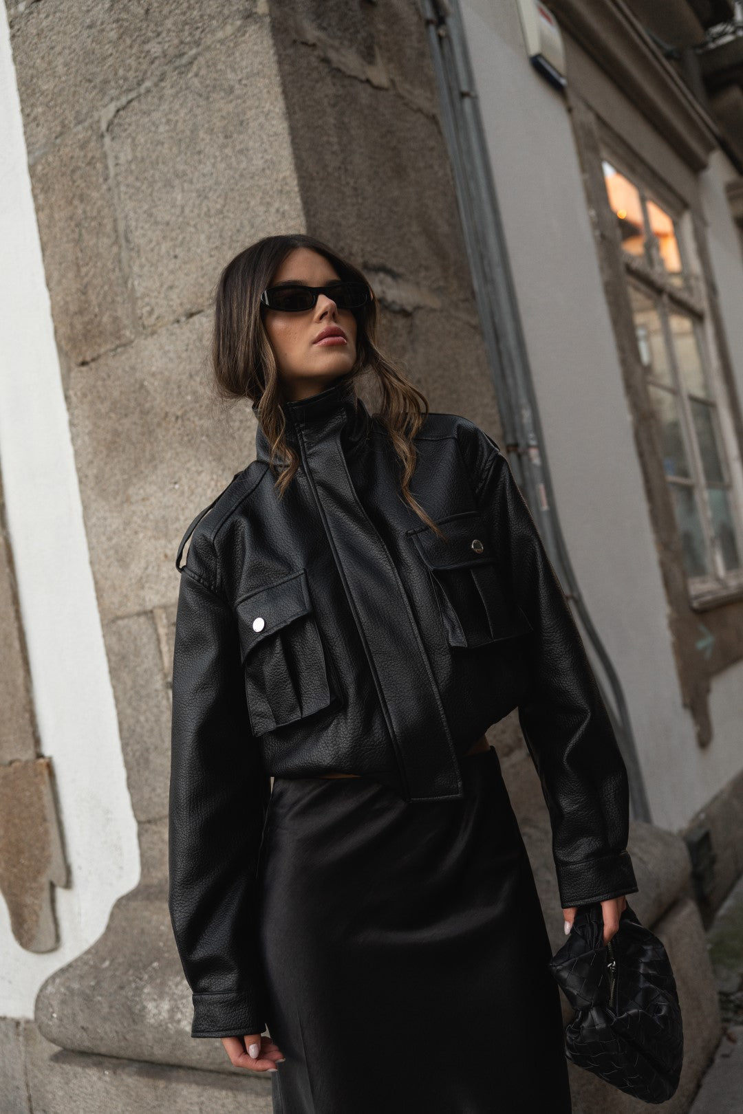 Black Eco-leather Jacket