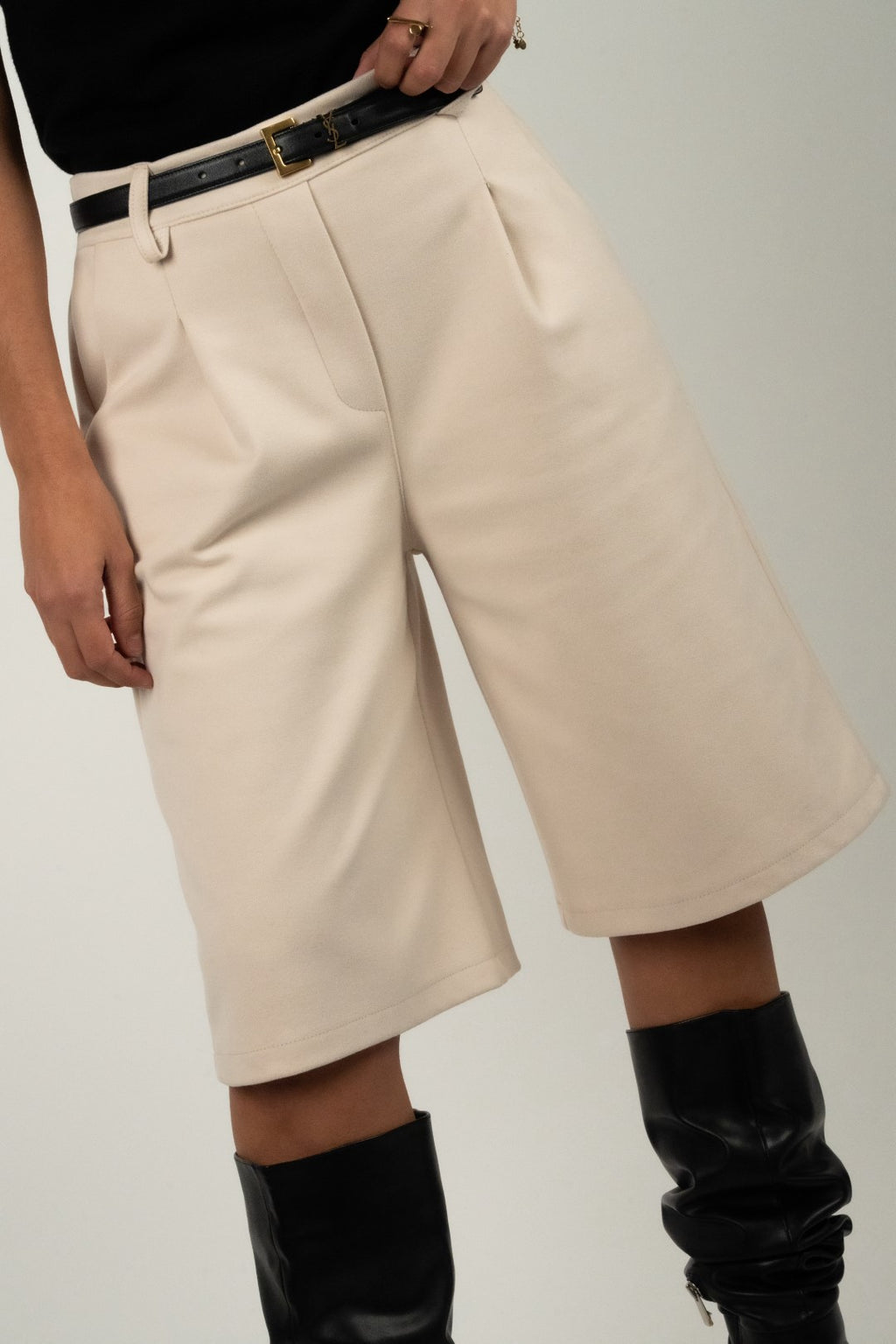 Beige Farm Shorts