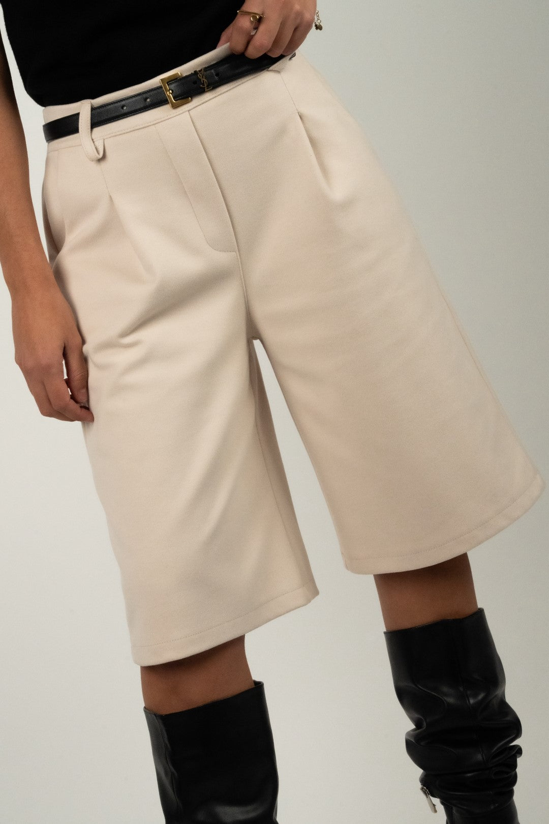 Beige Farm Shorts