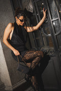 Vestido Curto Costas Abertas Preto