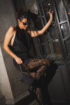 Vestido Curto Costas Abertas Preto