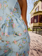 Ensemble floral bleu