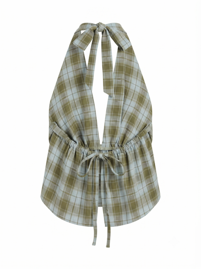 Conjunto Xadrez Decote Halter