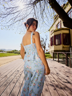 Ensemble floral bleu