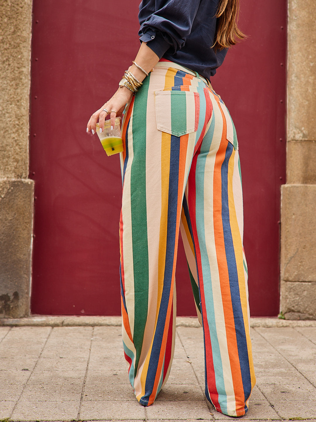 Striped jeans