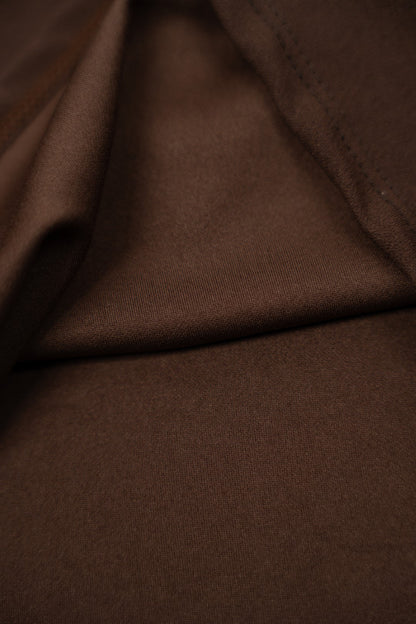 Brown Draped Back Dress