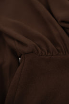 Vestido Costas Drapeadas Castanho
