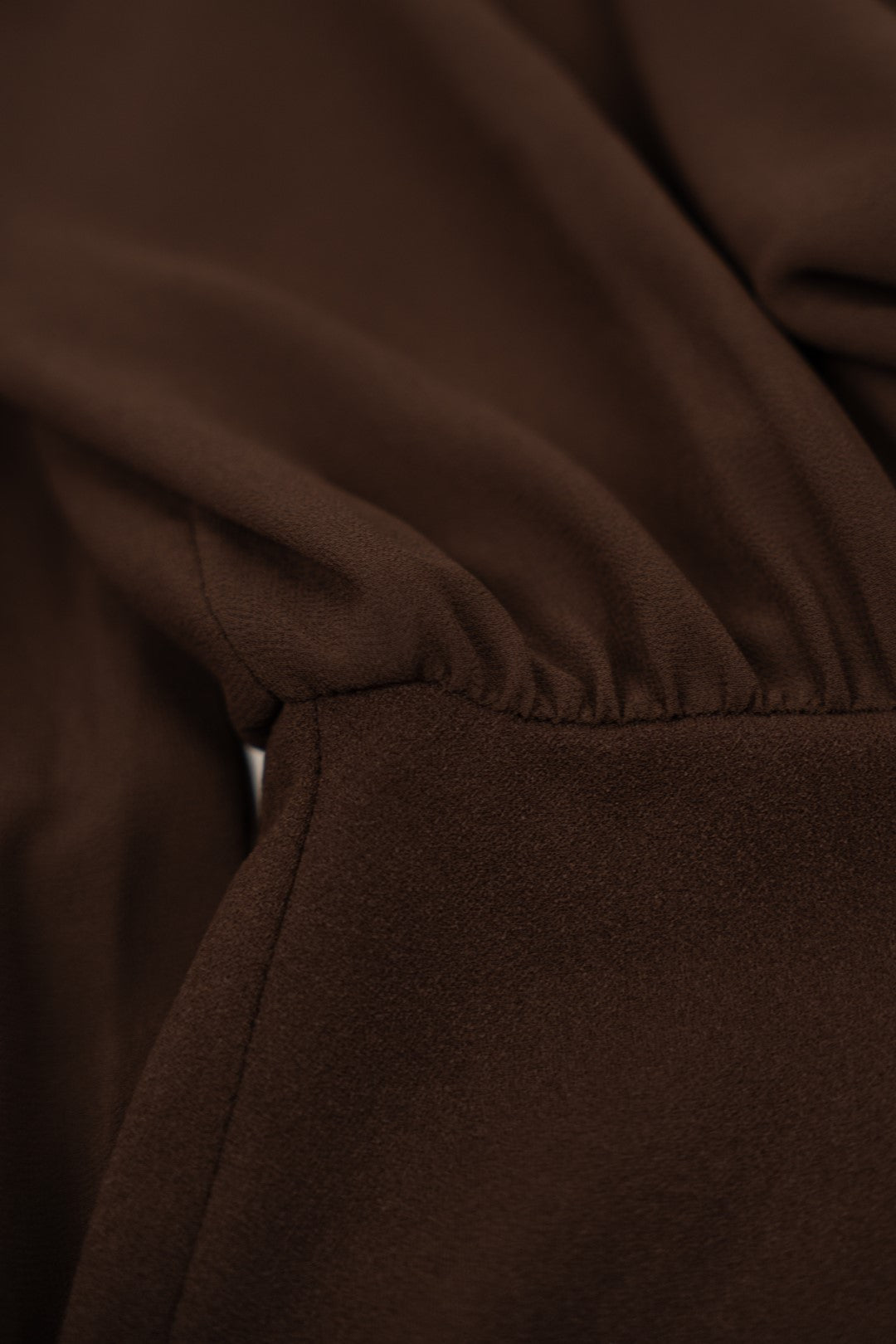 Brown Draped Back Dress