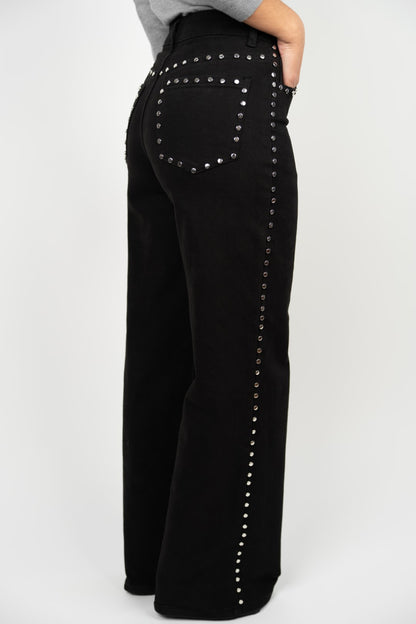 Calças Tachas Pretas