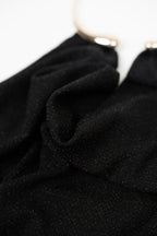 Vestido Comprido Preto c/gargantilha dourada