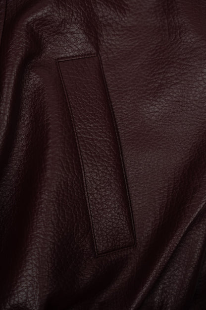 Blusão Ecopele Detalhe Gola Bordeaux