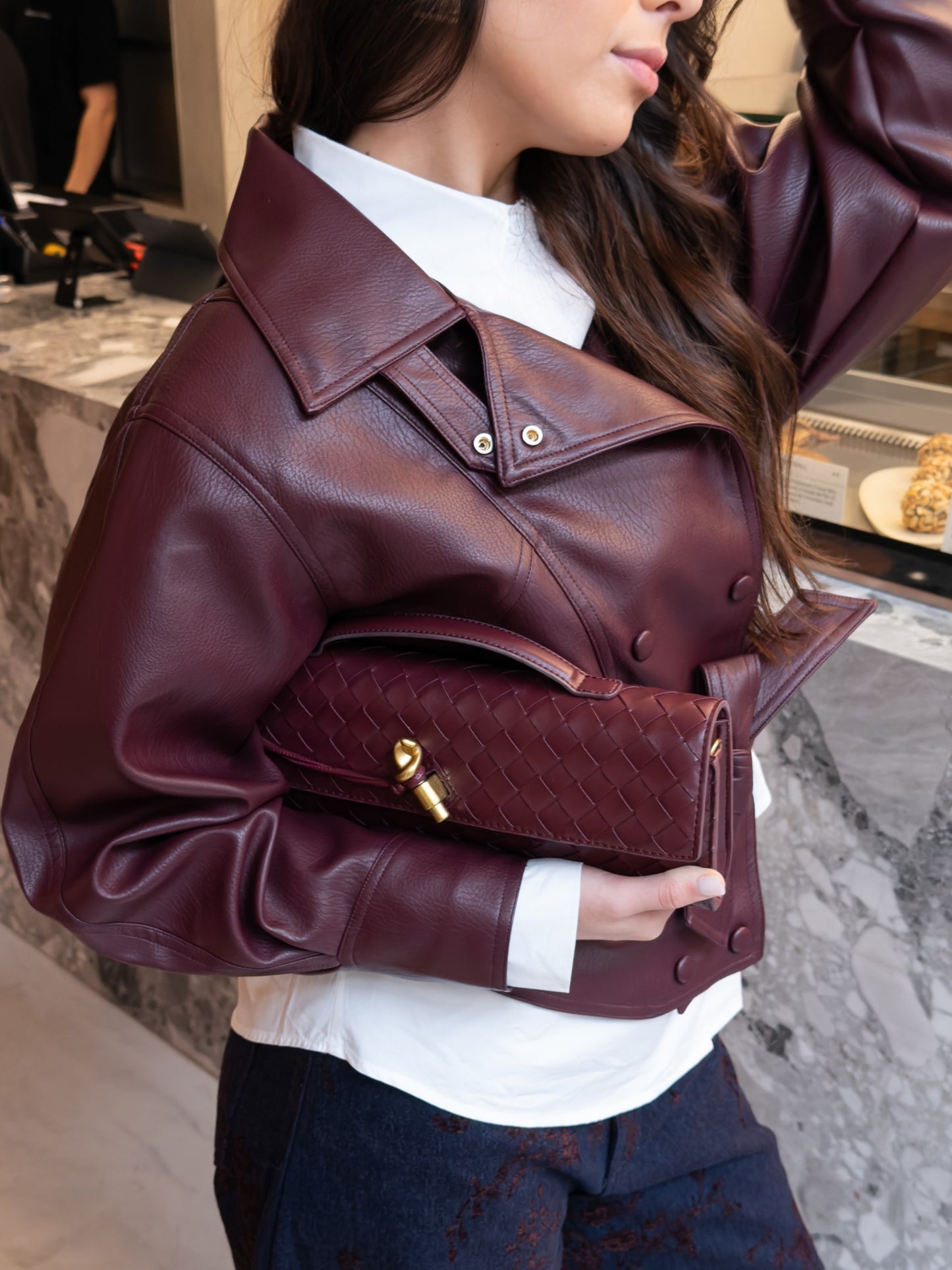 Kurtka Ecopele Bordeaux