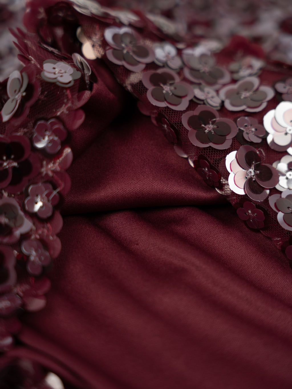 Bordeaux Sequin Skirt