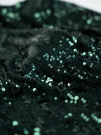 Robe courte verte à paillettes