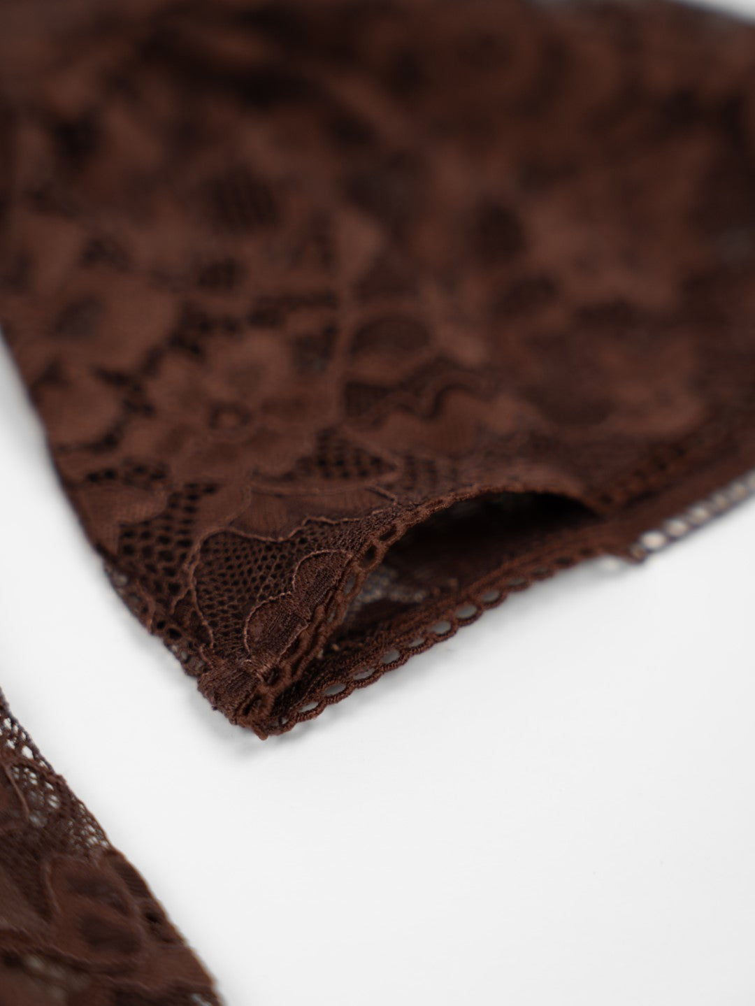 Brown Lace Midi Dress