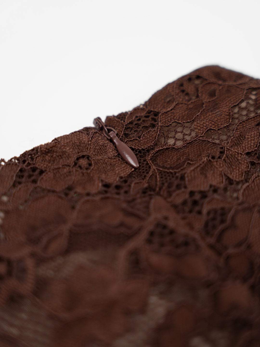 Brown Lace Midi Dress