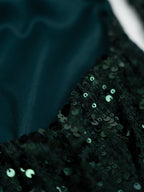 Robe courte verte à paillettes