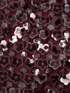 Bordeaux Sequin Skirt
