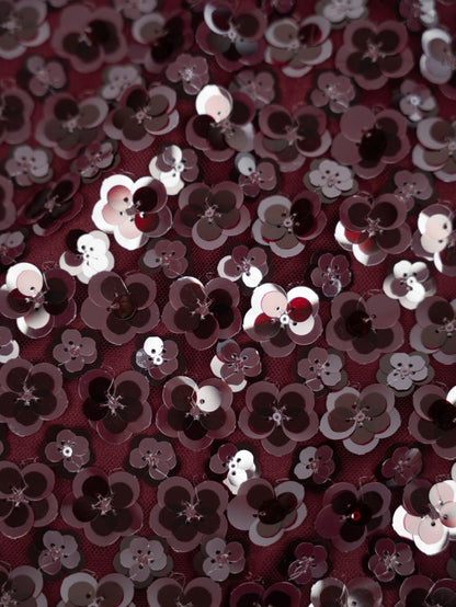 Bordeaux Sequin Skirt